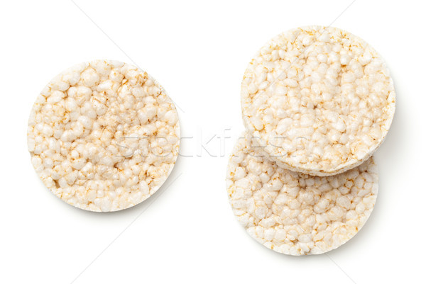 商業照片: 米 · 麵包 · 孤立 · 白 · 頂部 · 視圖