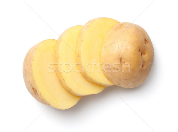 Foto stock: Batata · isolado · branco · topo · ver · comida