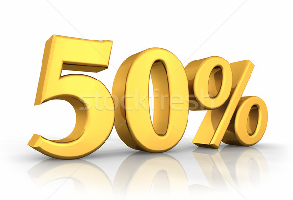 Stock photo: Gold Fifty Percent