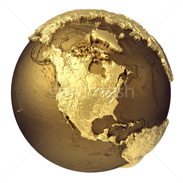 Gold Globe North America
 Stock photo © ThreeArt