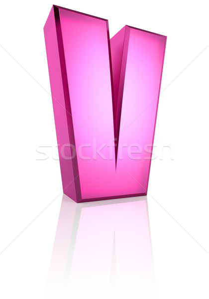 Pink Letter V Stock photo © ThreeArt