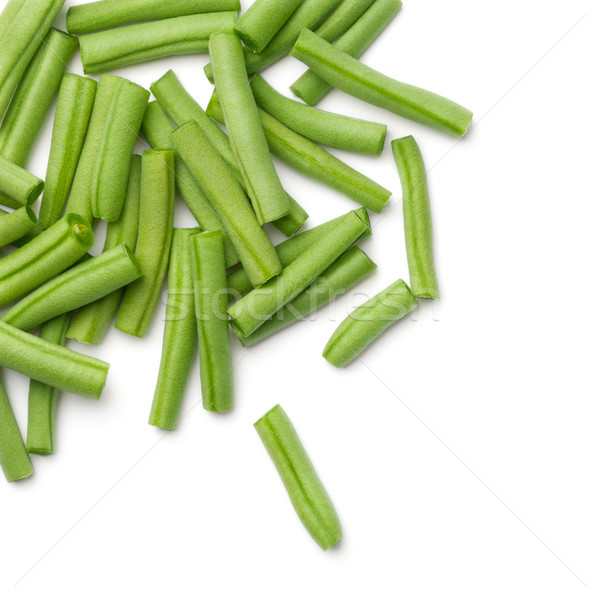 Groene bonen geïsoleerd witte top achtergrond Stockfoto © ThreeArt