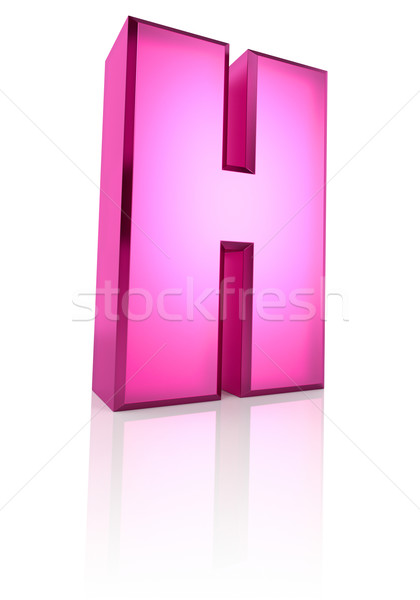 Rose lettre h isolé blanche 3D [[stock_photo]] © ThreeArt