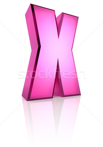 Rózsaszín levél izolált fehér 3D renderelt kép Stock fotó © ThreeArt