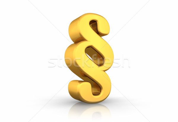 Gold Paragraph Sign Stock photo © ThreeArt
