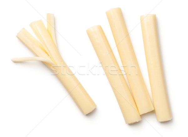 String Käse isoliert weiß top Ansicht Stock foto © ThreeArt