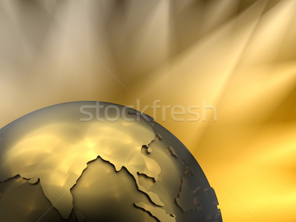 Gold Globe Close-up, Asia Stock photo © ThreeArt