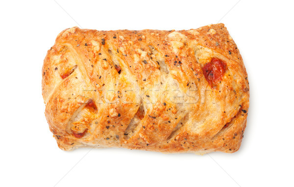 Puff Pastry with Tomatoes, Mozzarella and Herbs Isolated on Whit Stock photo © ThreeArt