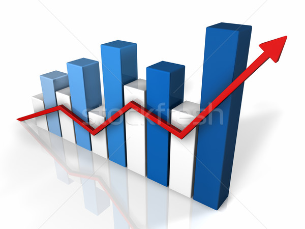 Grafik rot arrow Business blau Stock foto © ThreeArt