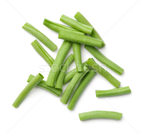 Groene bonen geïsoleerd witte top achtergrond Stockfoto © ThreeArt
