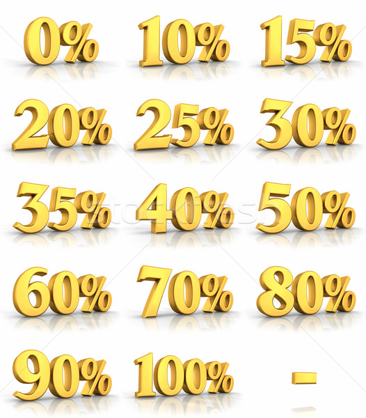 Gold Percent Tags Stock photo © ThreeArt