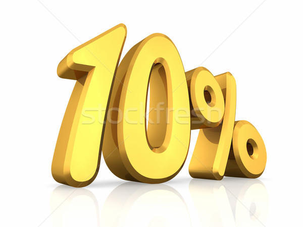 Gold Ten Percent Stock photo © ThreeArt