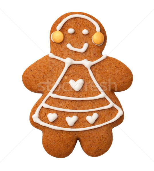 Gingerbread Woman Isolated on White Background  Stock photo © ThreeArt