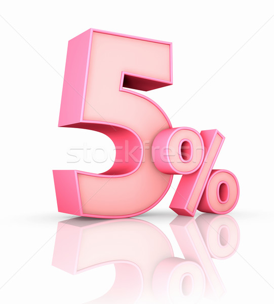 Pink Five Percent Stock photo © ThreeArt