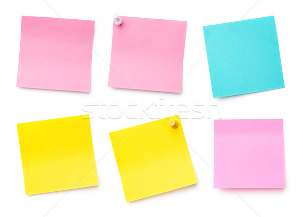 Sticky Post Note Paper Isolated on White Background Stock photo © ThreeArt