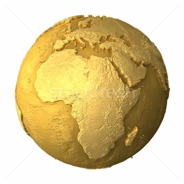 Gold Globe - Africa Stock photo © ThreeArt
