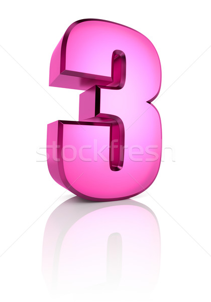 Pink Number 3 Stock photo © ThreeArt