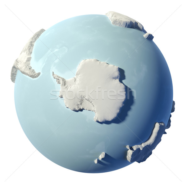 Mundo 3D invierno tierra aislado blanco Foto stock © ThreeArt