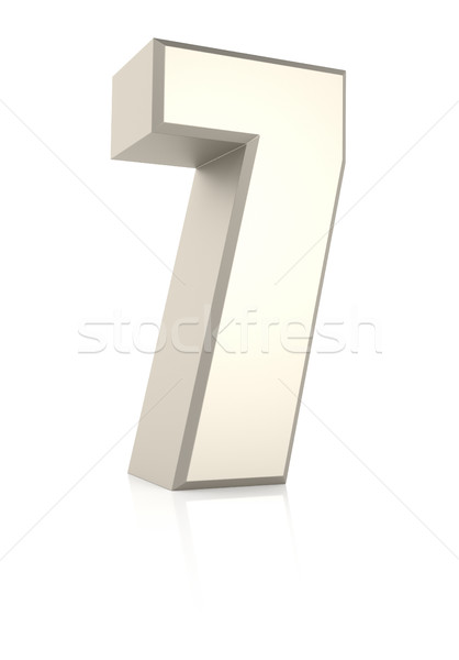 Number 7 Isolated on White Background Stock photo © ThreeArt