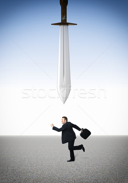 Scapa funcţionare om de afaceri afaceri sac alerga Imagine de stoc © tiero