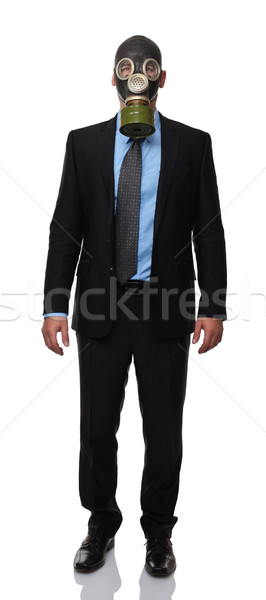 man with gas mask Stock photo © tiero