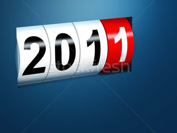 2011 új év 3D kép terv háttér Stock fotó © tiero
