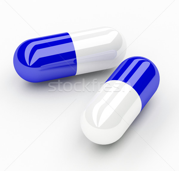 Pillen 3D afbeelding klassiek geneeskunde helpen Stockfoto © tiero