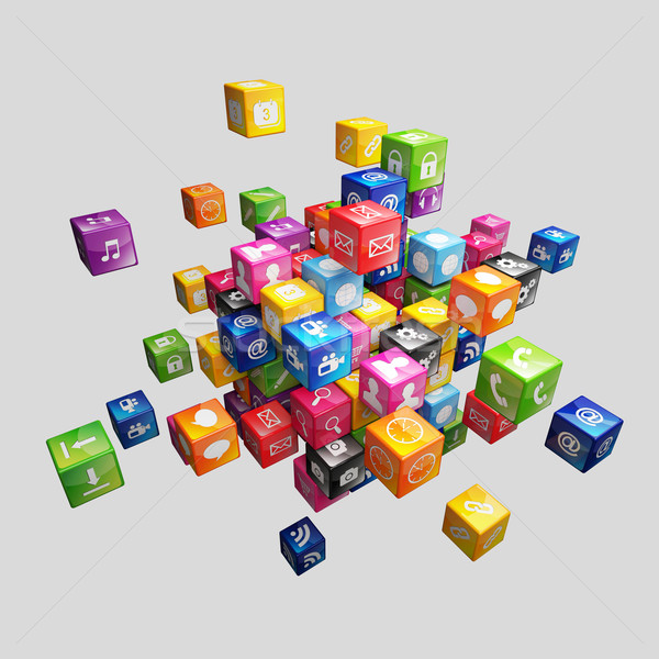 Cubo 3D imagen resumen cubos Foto stock © tiero
