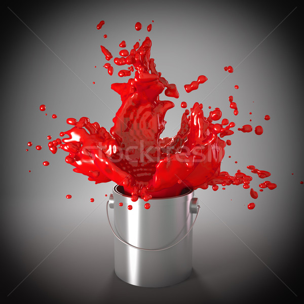 Vermelho paixão explosão pintar cor metal Foto stock © tiero