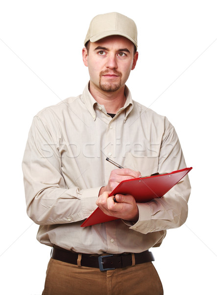 Stock photo: delivery man portrait