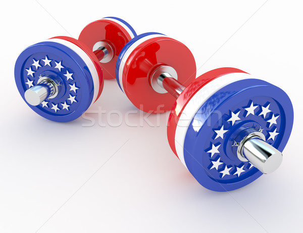 american dumbells Stock photo © tiero