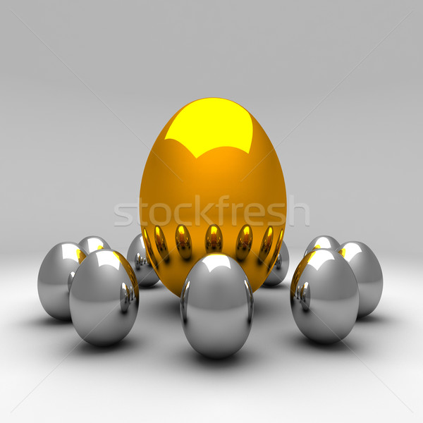 metal eggs Stock photo © tiero