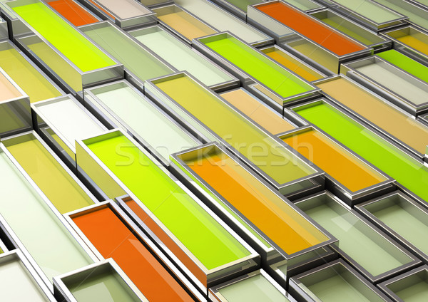 fine image 3d of chrome tank with green paint  Stock photo © tiero