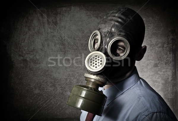 portrait of man with mask Stock photo © tiero