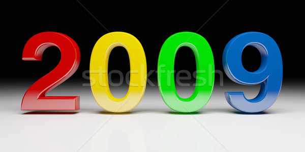 colorful 2009 new years Stock photo © tiero