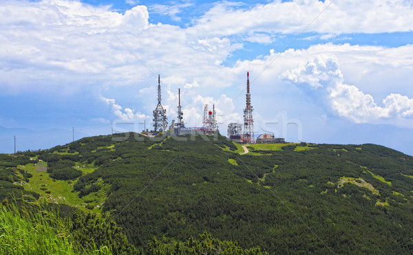 Antenne TV-Sender Berg italienisch Alpen Telefon Stock foto © tiero