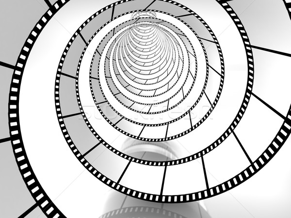 Filme 3D imagem film strip branco cinema Foto stock © tiero