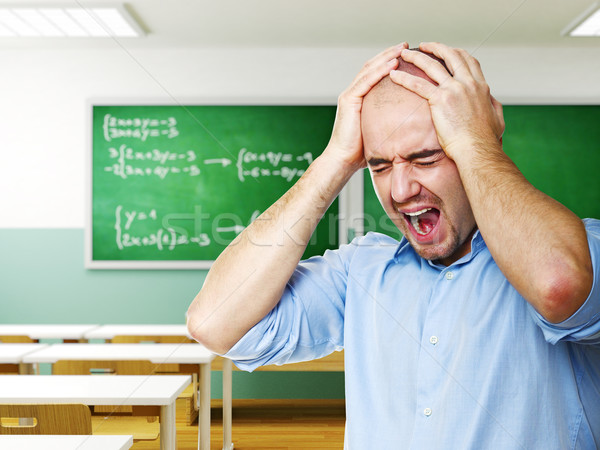 Désespérée enseignants jeunes 3D mise au point sélective [[stock_photo]] © tiero