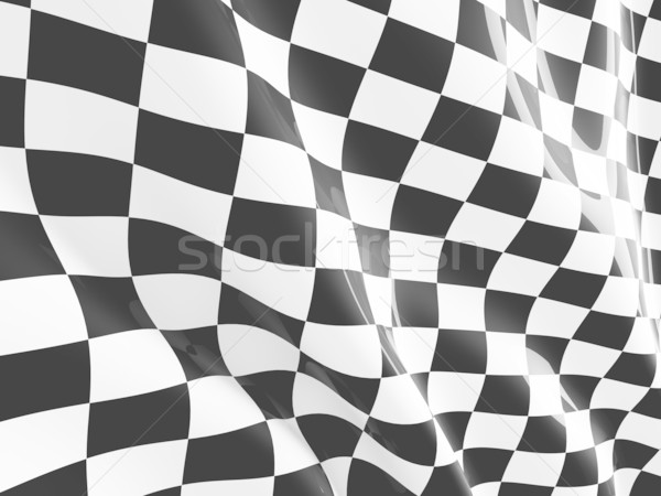 Starten Flagge 3D Bild Design schwarz Stock foto © tiero