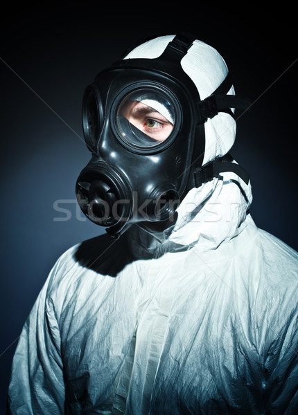 man with gas mask Stock photo © tiero