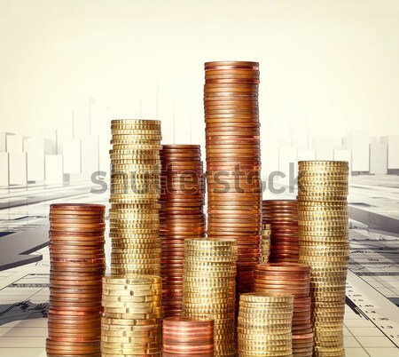 euro piles Stock photo © tiero
