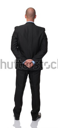 Achteraanzicht zakenman geïsoleerd witte man portret Stockfoto © tiero