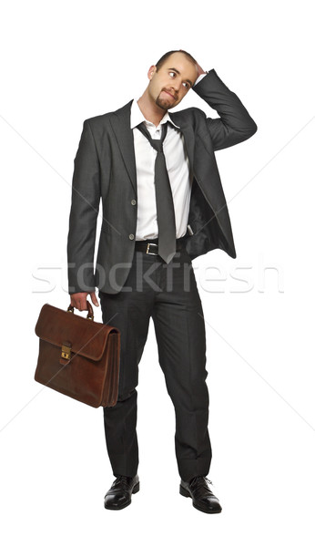 ストックフォト: ビジネスマン · 肖像 · 立って · 小さな · 疲れ