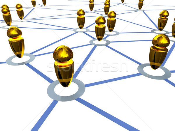 Stock photo: gold connection job