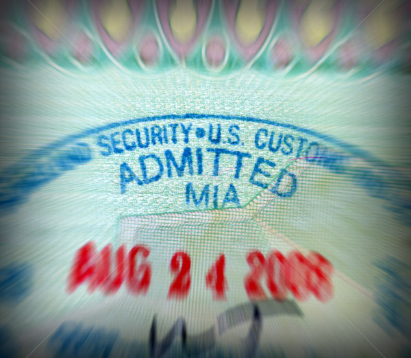 admitted stamp passport Stock photo © tiero