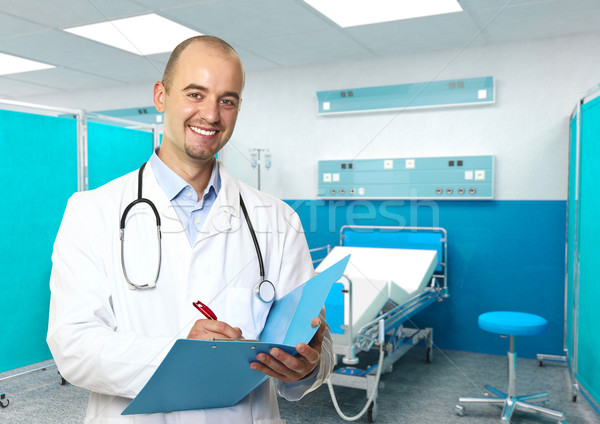 Stock photo: friendly doctor in hospital