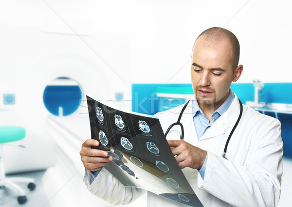 young doctor check tomography result Stock photo © tiero