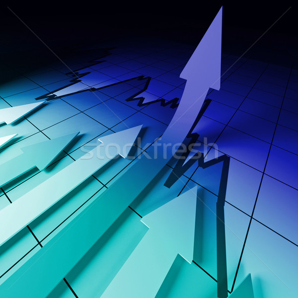 financial stat arrows Stock photo © tiero