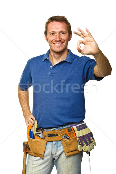 smiling manual worker Stock photo © tiero