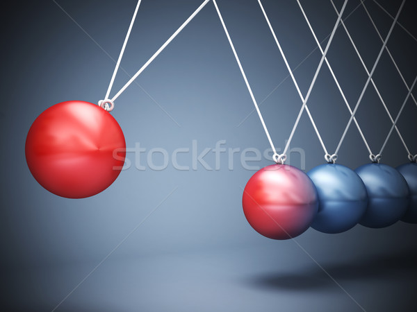 Kołyska 3D obraz klasyczny metal czasu Zdjęcia stock © tiero